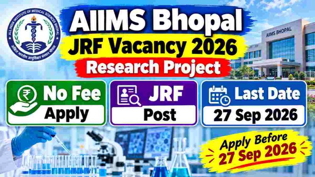 AIIMS Bhopal JRF Vacancy