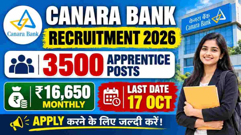 CANARA BANK RECRUITMENT 2026