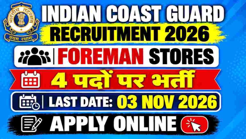 Indian Coast Guard Recruitment 2026