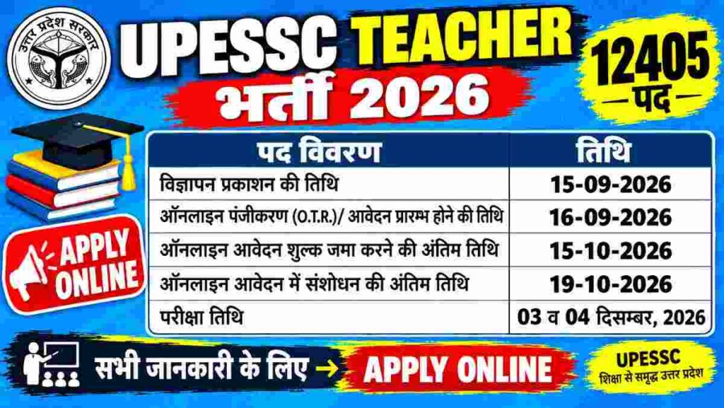 UP Primary Teacher Recruitment 2026