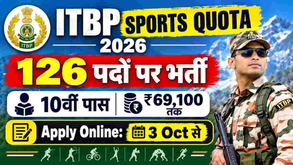 ITBP SPORTS QUOTA 2026